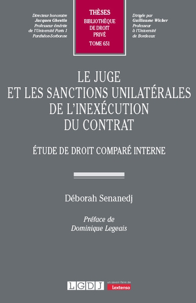 Le juge et les sanctions unilatérales de l'inexécution du contrat - Image principale