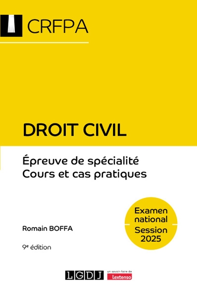 Droit civil - crfpa - examen national session 2025 - Image principale