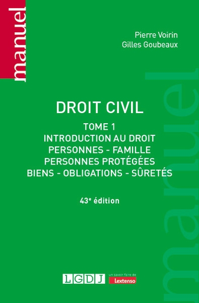 Droit civil - tome 1 - Image principale
