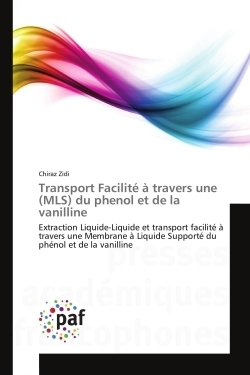 Transport facilité à travers une (mls) du phenol et de la vanilline - Image principale