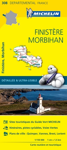 Carte départementale finistère, morbihan - Image principale