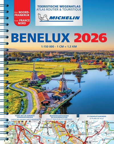 Atlas benelux 2026 - atlas routier et touristique (a4-spirale) - Image principale