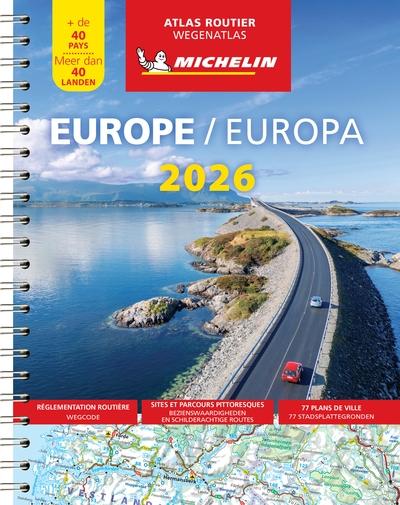 Atlas europe 2026 - atlas routier et touristique (a4-spirale) - Image principale