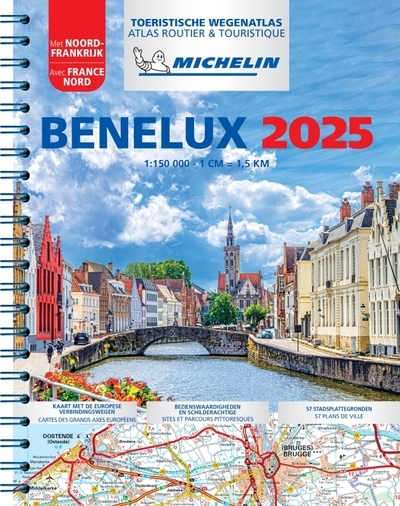 Atlas benelux 2025 - atlas routier et touristique (a4-spirale) - Image principale