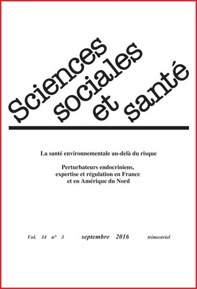 Revue sciences sociales et santé - volume 34 n°3 - septembre 2016 - Image principale