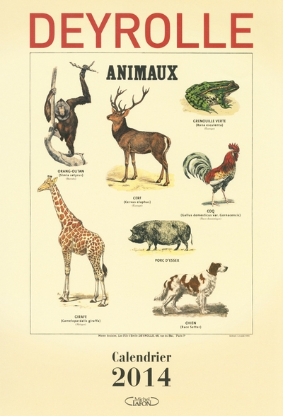 Calendrier deyrolle 2014 - Image principale