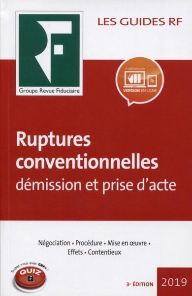 Ruptures conventionnelles démission et prise d'acte 2019 - Image principale