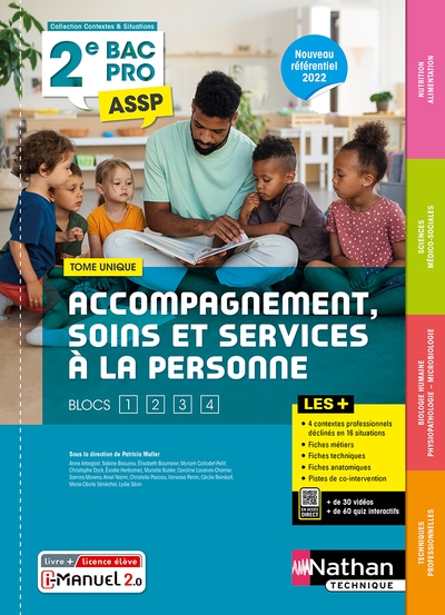 Tome unique (sms, biologie, nutrition-alimentation) 2ème bac pro assp - livre + licence élève 2022 - Image principale