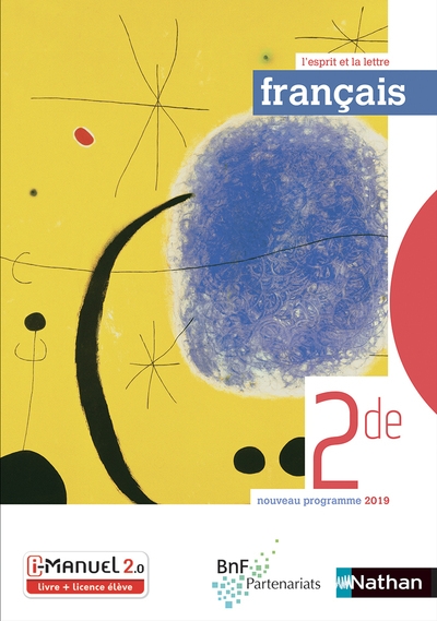Français 2de (l'esprit et la lettre) livre + licence élève 2019 - Image principale