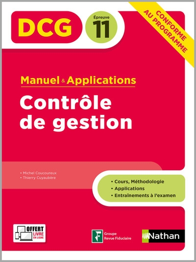 Contrôle de gestion - dcg - epreuve 11 - manuel & applications - 2019 - Image principale