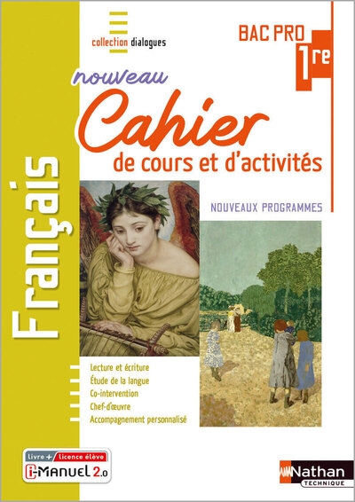 Français - 1ère bac pro - cahier de cours et d'activités (dialogues) livre + licence élève - Image principale