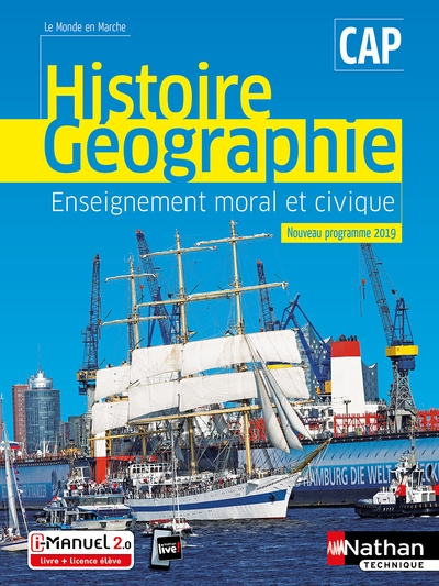 Histoire et géographie emc - cap (le monde en marche) livre + licence élève - 2019 - Image principale