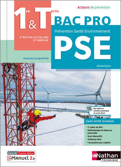 Prévention santé environnement - 1ère/term bpro (acteurs de prévention) livre + licence élève - 2021 - Image principale