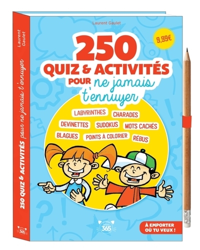 250 quiz & activités pour ne jamais t ennuyer ! - crayon offert - Image principale