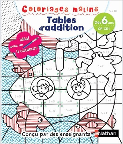 Coloriages malins - tables d'addition dès 6 ans cp-ce1 - Image principale