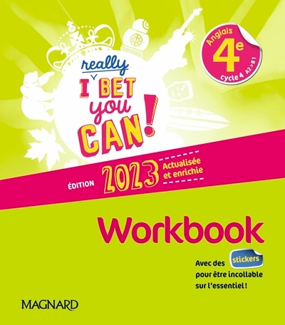 I really bet you can! anglais 4e (2023) - workbook - Image principale