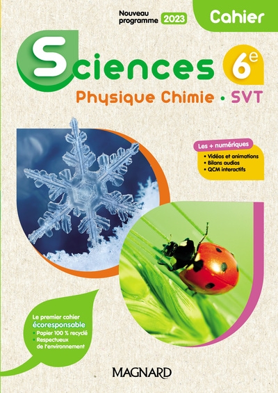 Sciences, physique chimie, svt 6e (2023) - cahier - Image principale