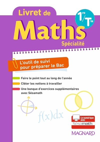 Maths 1re tle - livret (2022) - Image principale