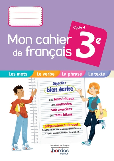 Mon cahier de français 3e 2022 cahier de l'élève - Image principale