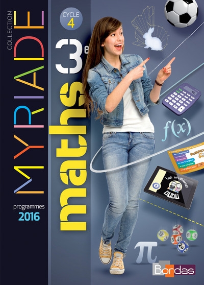 Myriade mathématiques 3e 2016 manuel élève - Image principale