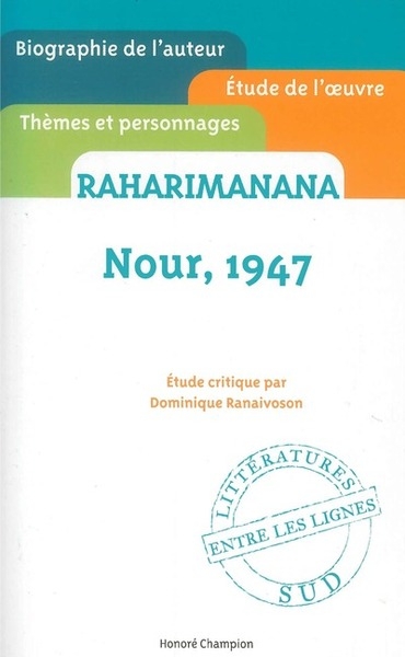 Nour, 1947. raharimanana. etude critique - Image principale