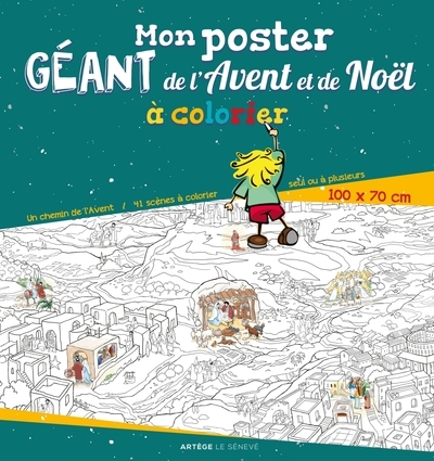 Mon poster géant de l'avent et de noël à colorier - Image principale