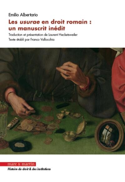 Les usurae en droit romain : un manuscrit inédit - Image principale