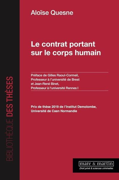 Le contrat portant sur le corps humain - Image principale