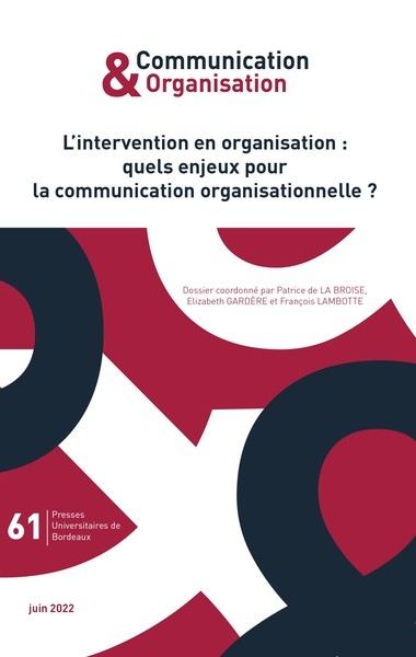 L’intervention en organisation : quels enjeux pour la communication organisationnelle ? - Image principale