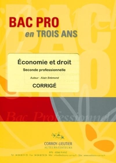 Économie et droit - pochette corrigé - Image principale