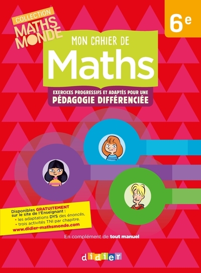 Mon cahier de maths 6e - cahier - Image principale