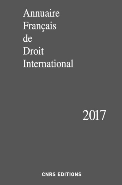 Annuaire français de droit international 2017 - Image principale