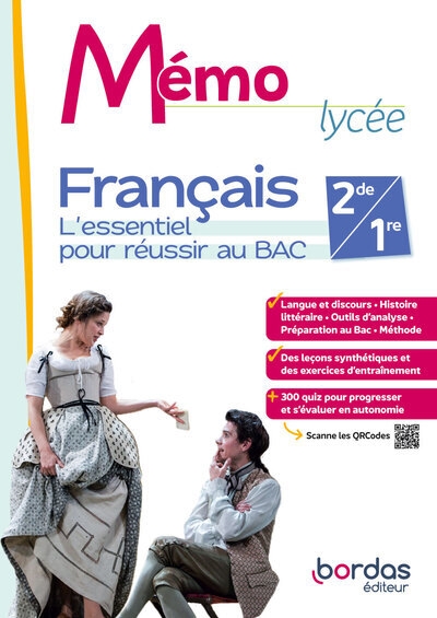 Mémo lycée - français 2de / 1re - 2024 - cahier - élève - Image principale