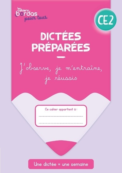 Cahiers bordas pour tous - dictées ce2 - 2023 - cahier - élève - Image principale