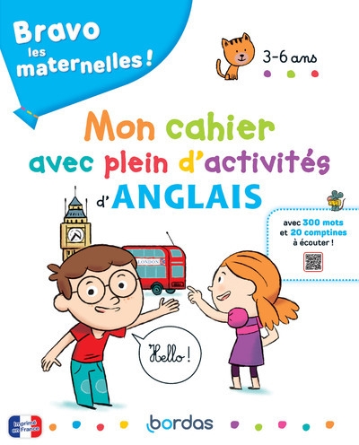 Bravo les maternelles - mon cahier avec plein d'activités d'anglais + ressources audios - Image principale
