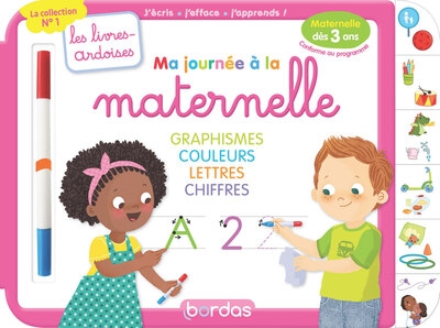 Les livres-ardoises - ma journée à la maternelle graphisme couleurs lettres chiffres - Image principale