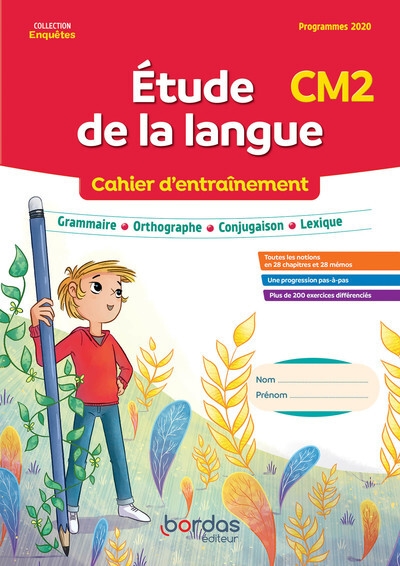 Enquêtes au - etude de la langue cm2 - 2023 - cahier - élève - Image principale