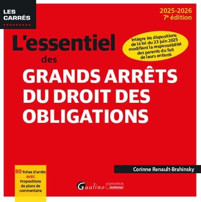 L'essentiel des grands arrêts du droit des obligations - Image principale