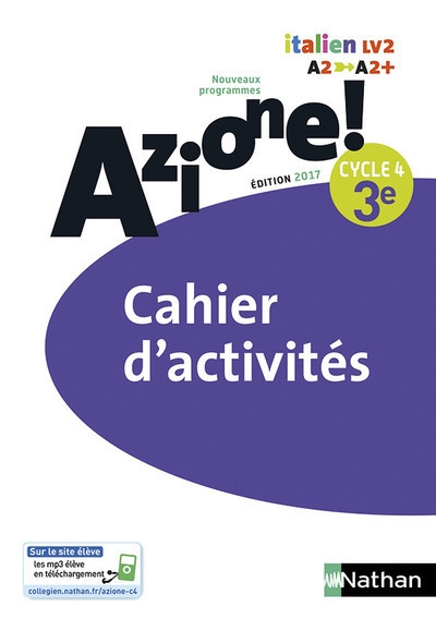 Azione ! 3ème cahier d'activités 2017 - Image principale