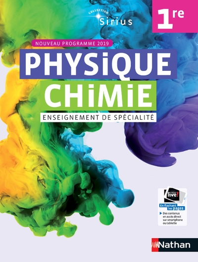 Physique chimie 1re - manuel 2019 - Image principale