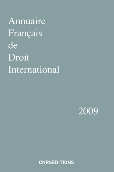 Annuaire français de droit international 2009 - Image principale