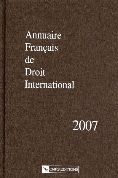 Annuaire français de droit international 2007 - Image principale