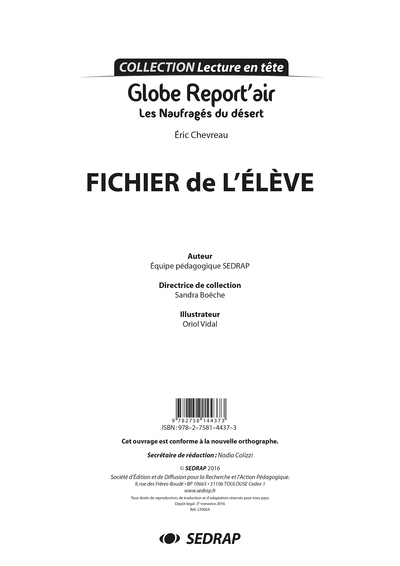 Globe report'air - les naufrages - fichier - Image principale