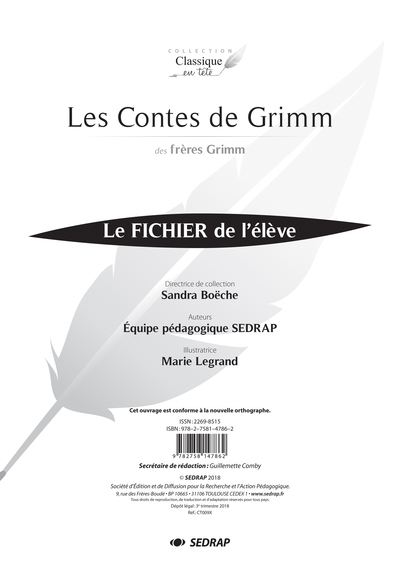 Les contes de grimm- fichier pedagogique - Image principale