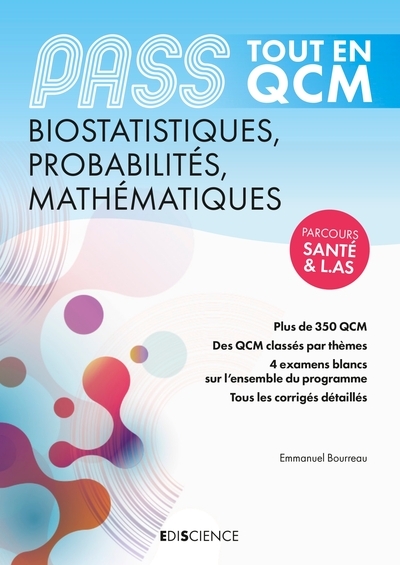 Pass tout en qcm - biostatistiques, probabilités, mathématiques - Image principale