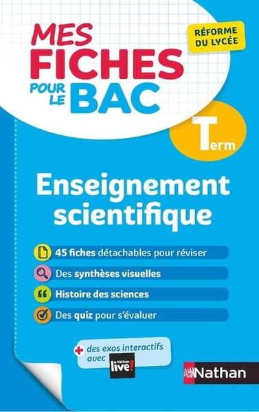Les fiches pour le bac - enseignement scientifique - terminale - Image principale