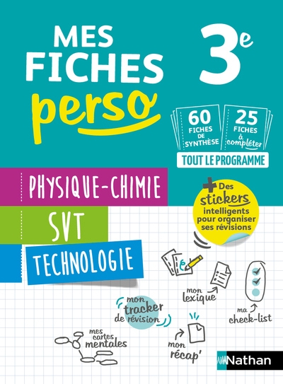 Mes fiches perso physique chimie svt technologie 3e - Image principale