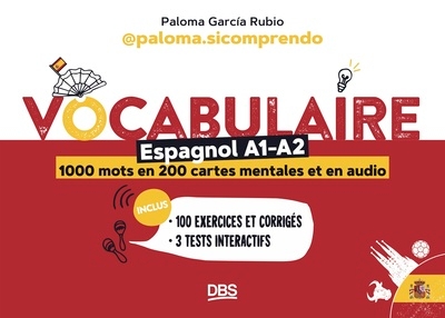 Vocabulaire espagnol a1-a2 en 1000 mots, 200 cartes mentales et en audio avec @paloma.sicomprendo - Image principale
