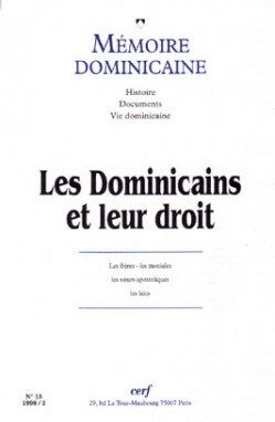 Memoire dominicaine - numero 13 les dominicains etleur droit - Image principale