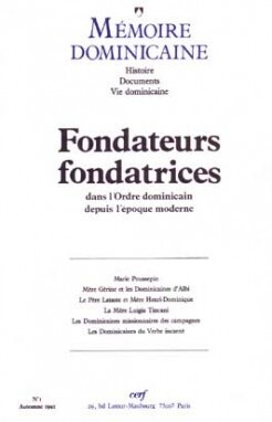Memoire dominicaine - numero 1 fondateurs fondatrices dans l'ordre dominicain depuis l'epoque modern - Image principale